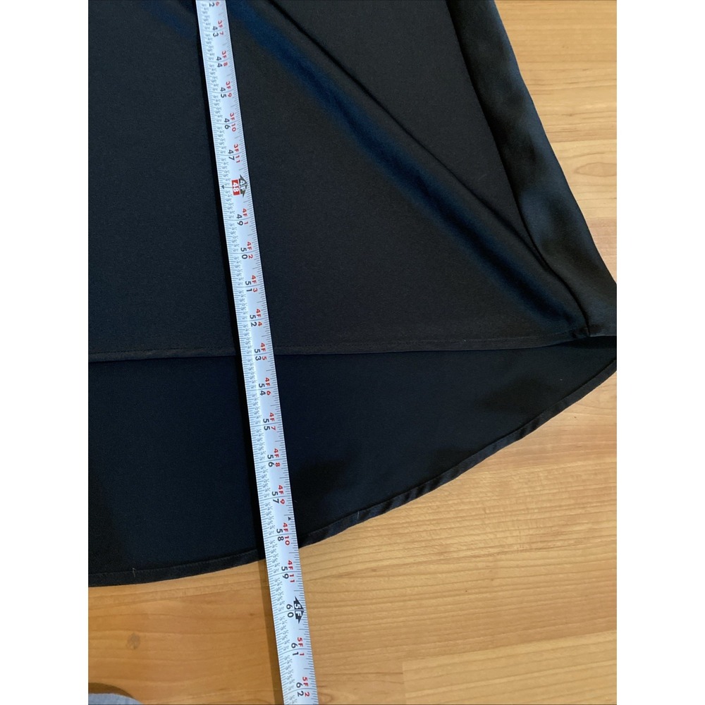 BCBG Maxazria Black Satin Halter Maxi Dress Formal Minimalist Slip Y2K Size 6 - Picture 9 of 13